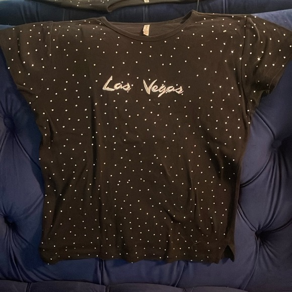 Las Vegas Rhine Stone Tee - Picture 1 of 4